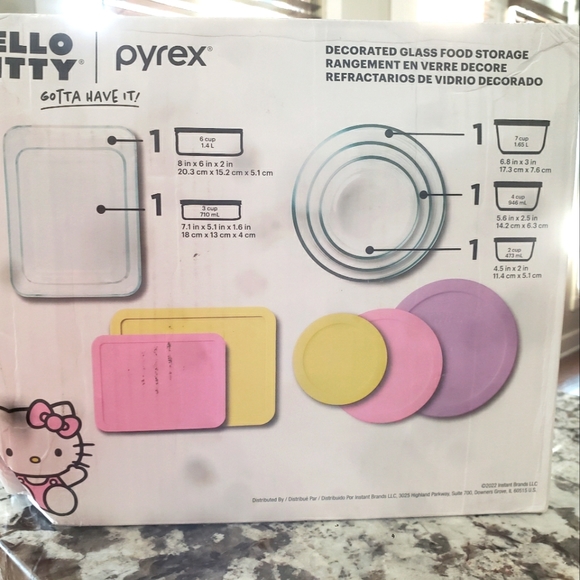 Pyrex | Kitchen | Pyrex Hello Kitty Piece Glass Food Storage Set | Poshmark